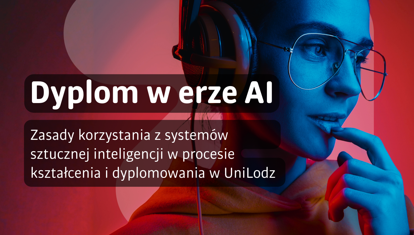 An information graphic featuring a portrait of a young person wearing glasses and headphones