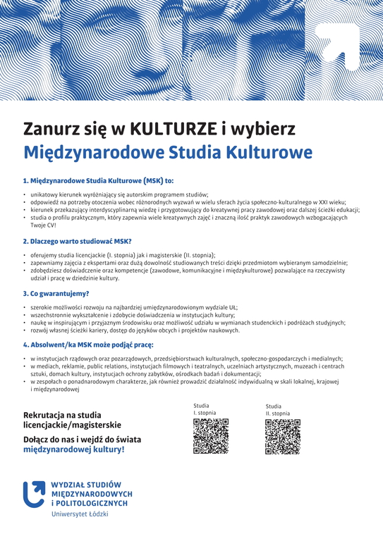 plakat informacyjny kierunku msk