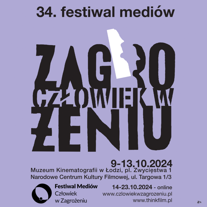 a graphic of the Media Festival "Man in Danger"