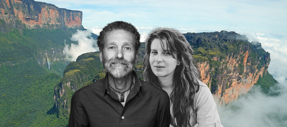 Dr Stachowicz and Prof Kok against the backdrop of the Venezuelan landscape
