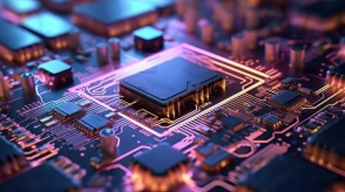 a photo of an integrated circuit