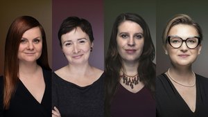 Zdjęcia portretowe dr Agata Zysiak, dr Marta Kucharska-Hauk, dr Izabela Stachowicz, dr Karolina Rudnicka, prof. UŁ