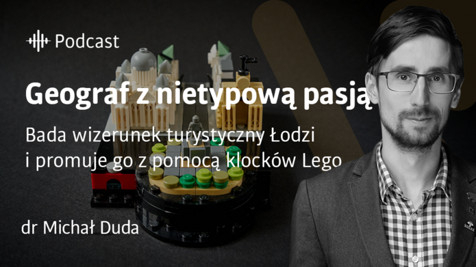 Baner ze zdjęciem dra Dudy i tytułem: Geograf z nietypową pasją