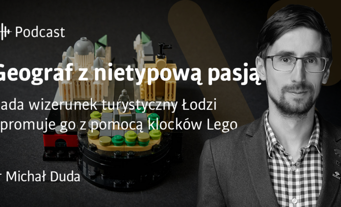 Baner ze zdjęciem dra Dudy i tytułem: Geograf z nietypową pasją