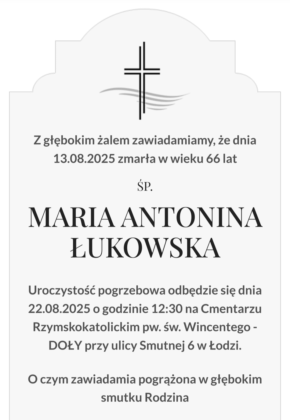 Nekrolog prof. Marii Łukowskiej