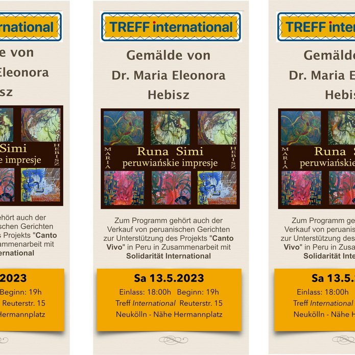 zaproszenie na wystawę dr Marii Eleonory Hebisz w języku niemieckim