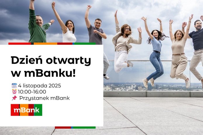 plakat informacyjny na temat dnia otwartego w mbanku