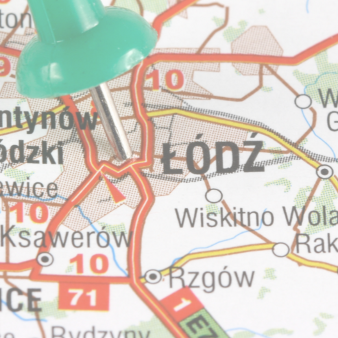 Mapka Łodzi i okolic promująca konferencję
