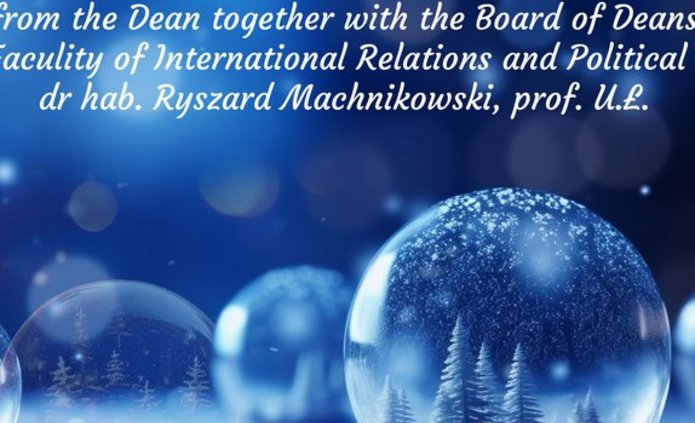Happy Holidays card from the Faculty's Dean