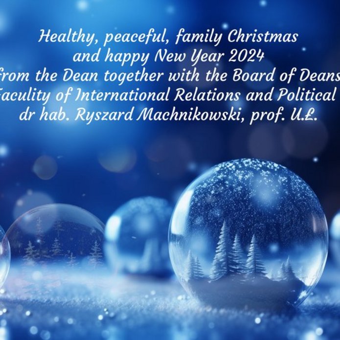 Happy Holidays card from the Faculty's Dean
