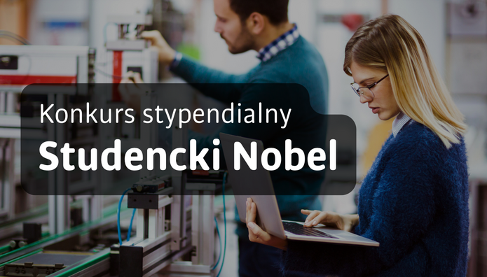 Grafika informacyjna z dużym, białym napisem: „Jak działa koło naukowe? Zasady, obowiązki i finansowanie w pigułce” umieszczonym na półprzezroczystym, ciemnym tle. W tle widoczne są dwie młode kobiety stojące przy drzewie w plenerze. Jedna z nich, w okularach, trzyma książki i patrzy w bok, druga stoi nieco za nią. Całość utrzymana jest w stonowanej kolorystyce z rozmytym tłem przyrody.