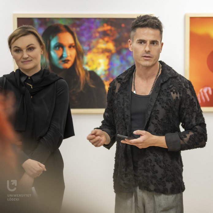 Vice Rector of the university of Lodz, Prof. Agnieszka Kurczewska and Bartosz Kałużny