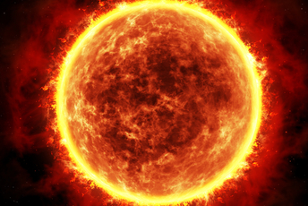 a graphic of burning planet