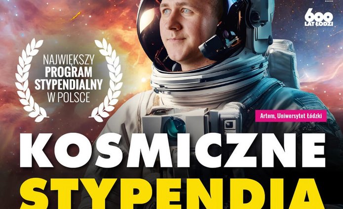 Plakat promujący  programu stypendialnego Młodzi w Łodzi 