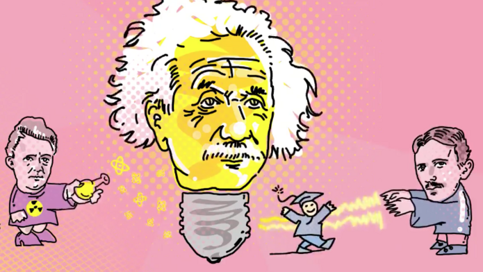 grafika Genius Universitatis 2023 z Albertem Einsteinem