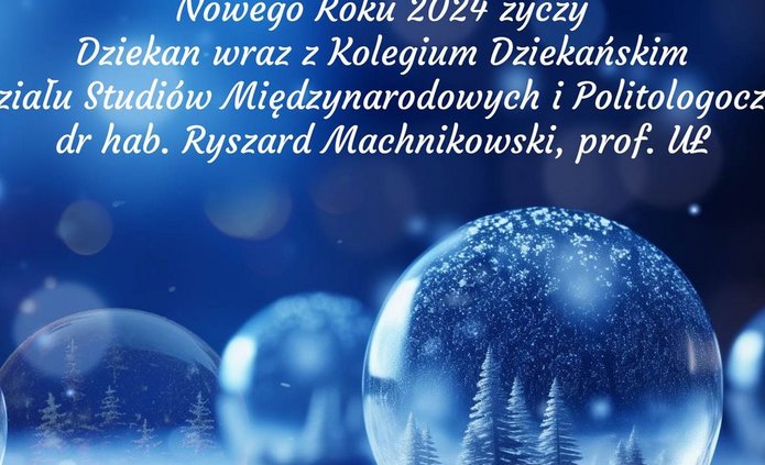 Kartka Świąteczna z życzeniami od Dziekana WSMiP