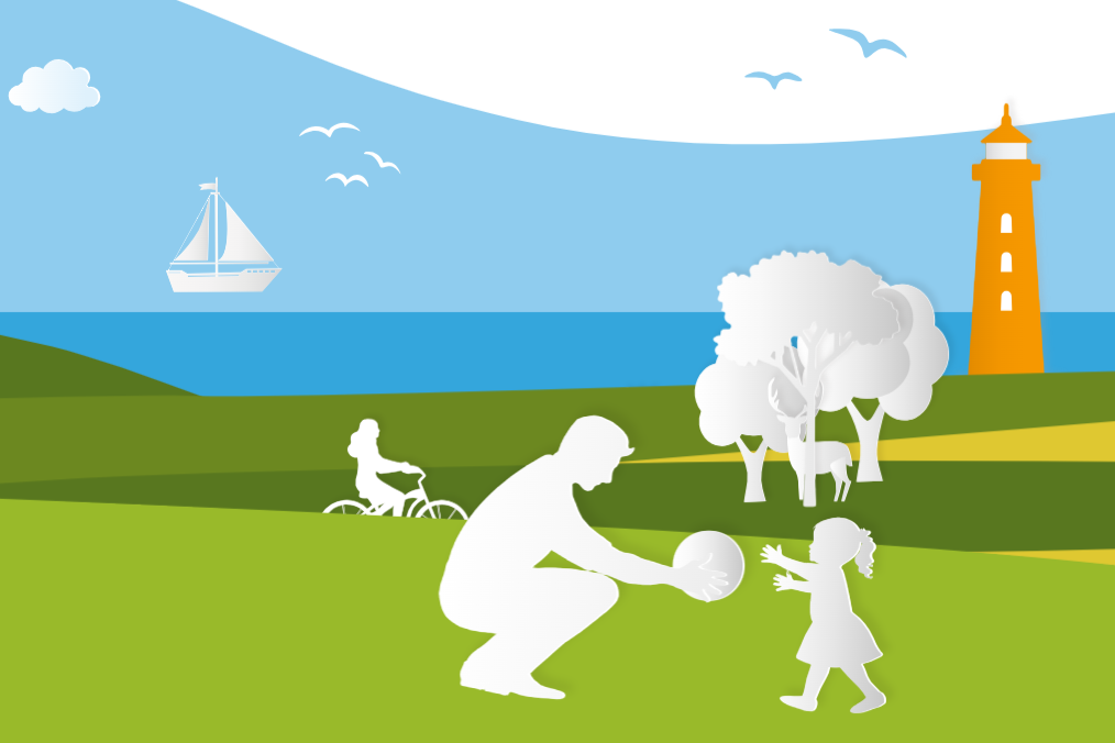 A picture of people spending time outdoors