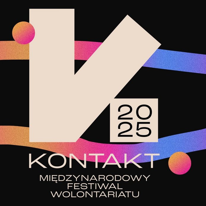 Plakat promujący festiwal wolontariatu "Kontakt"
