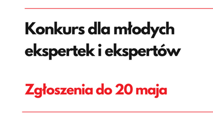 Grafika promująca konkurs dla młodych ekspertek i ekspertów organizowany w ramach Forum Polsko‑Niemieckiego 2026. Na górze logo Fundacji Współpracy Polsko‑Niemieckiej oraz tytuł wydarzenia „Sąsiedztwo w czasach zmian / Nachbarschaft im Wandel – 35 lat współpracy”. W centralnej części duży napis: „Jak Polska i Niemcy mogą wzmocnić Europę w czasach globalnej niestabilności?”. Poniżej informacja: „Konkurs dla młodych ekspertek i ekspertów” oraz termin zgłoszeń do 20 maja. Na dole logotypy partnerów, m.in. Ministerstwa Spraw Zagranicznych i instytucji niemieckich oraz miasta Berlina.