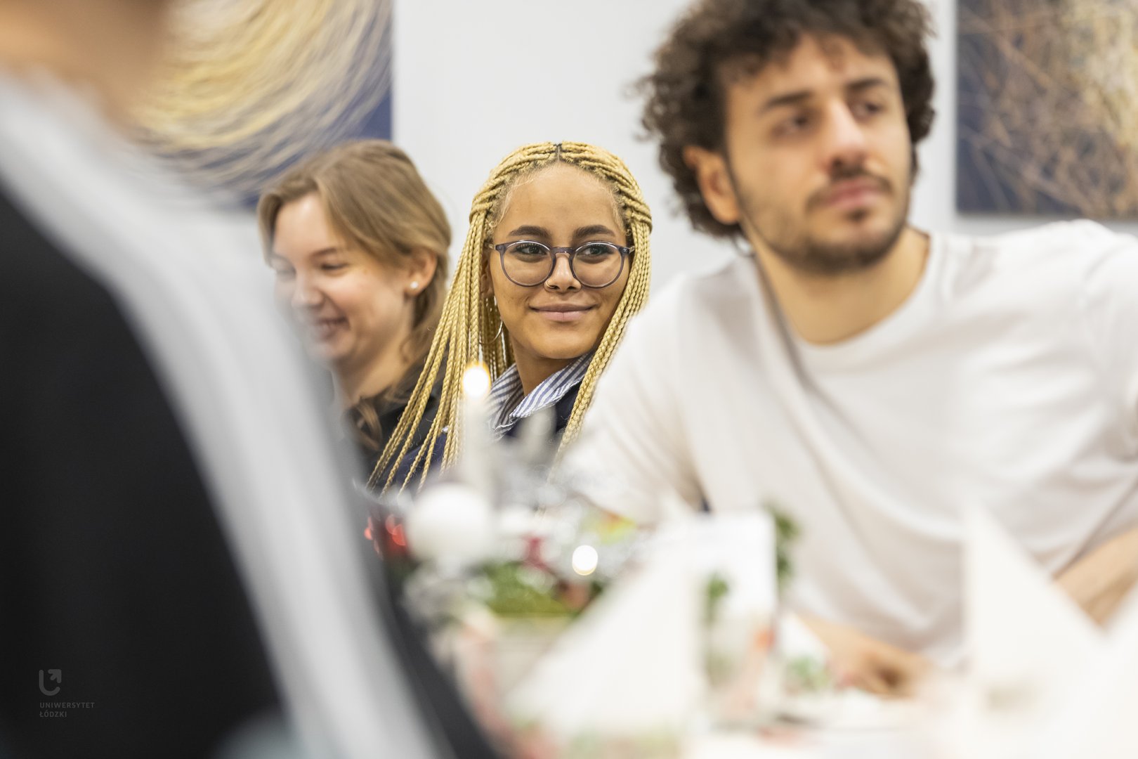 International students who took part in the University of Lodz Christmas dinners