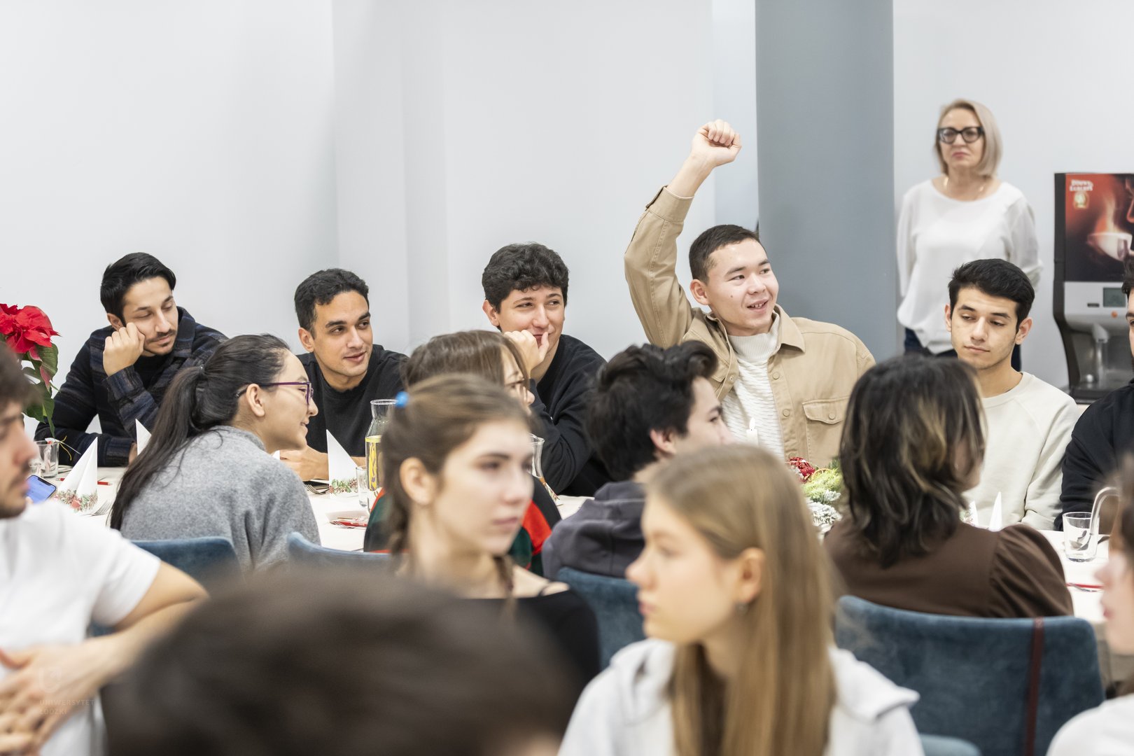 International students who took part in the University of Lodz Christmas dinners