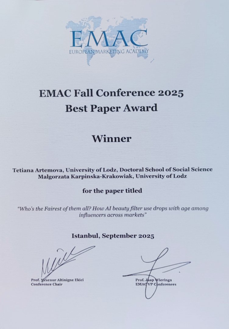 Nagroda EMAC dla badaczek UŁ