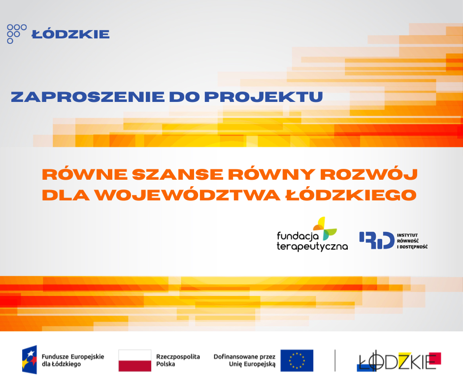  a graphic promoting the project entitled Equal Opportunities Equal Development for the Lodz Voivodeship